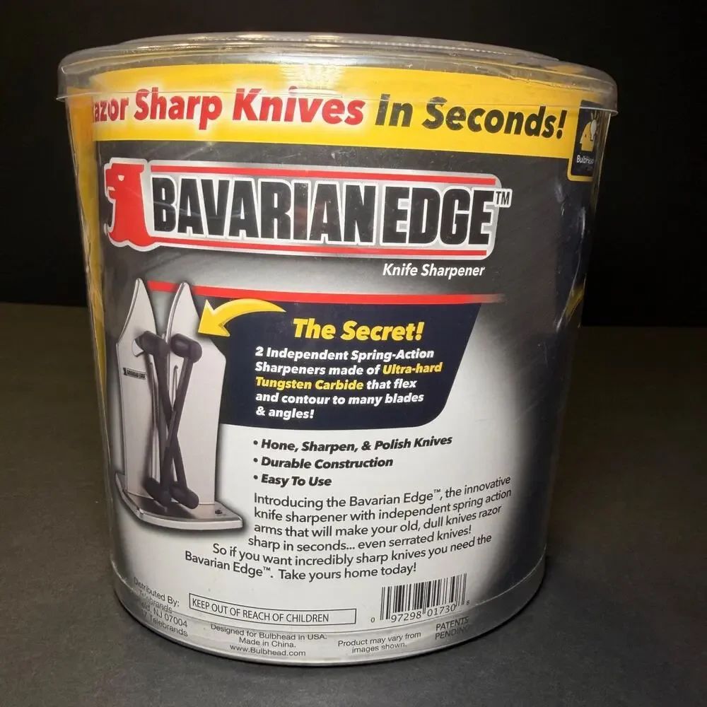 vBavarian Edge Knife Sharpener BulbHead Tungsten Carbide NEW Sealed Package